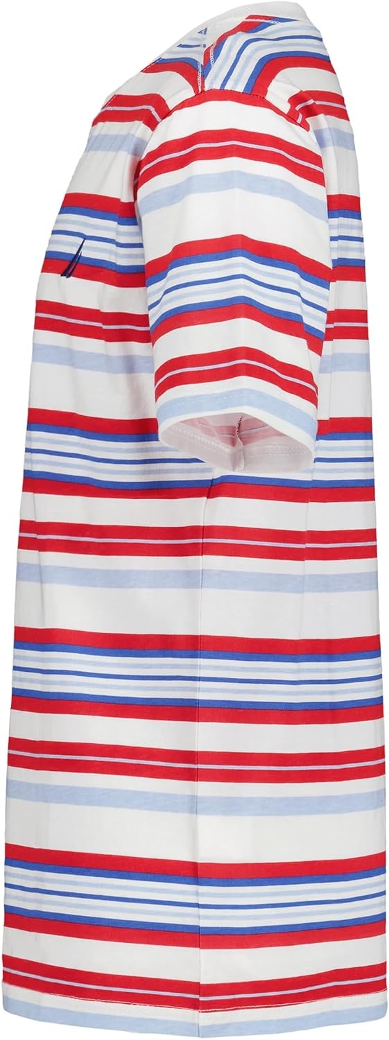 image:imageNautica Boys Short Sleeve Fashion Crew Neck TShirt Soft Comfortable Relaxed FitAmericana Bright Stripe