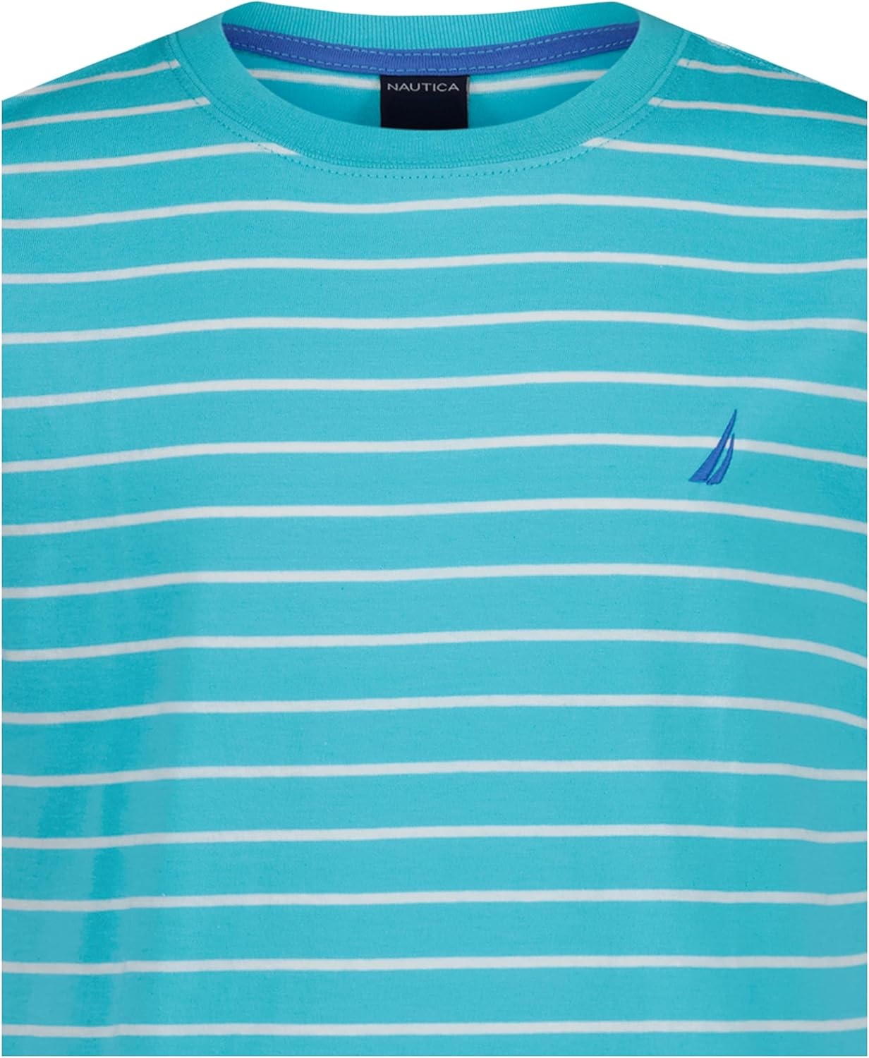 image:imageNautica Boys Short Sleeve Fashion Crew Neck TShirt Soft Comfortable Relaxed FitCuracao Classic Stripe