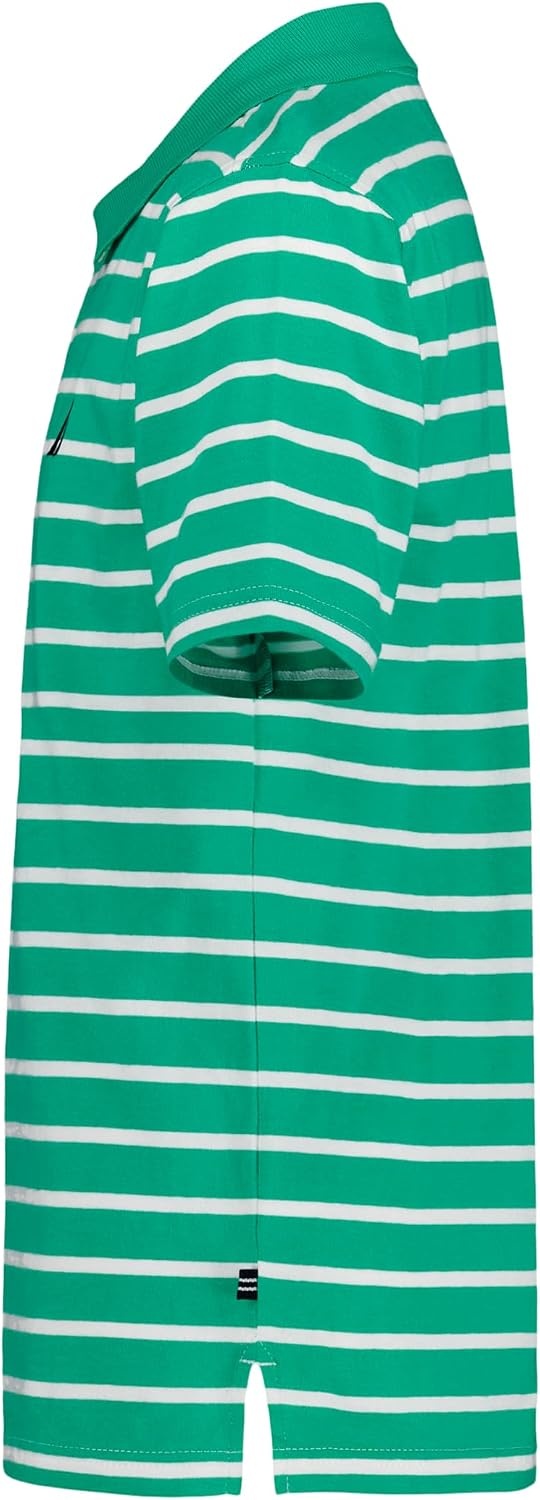 image:imageNautica Boys Short Sleeve Fashion Polo Button Closure Soft amp ComfortableCoast Stripe Gum Drop Green