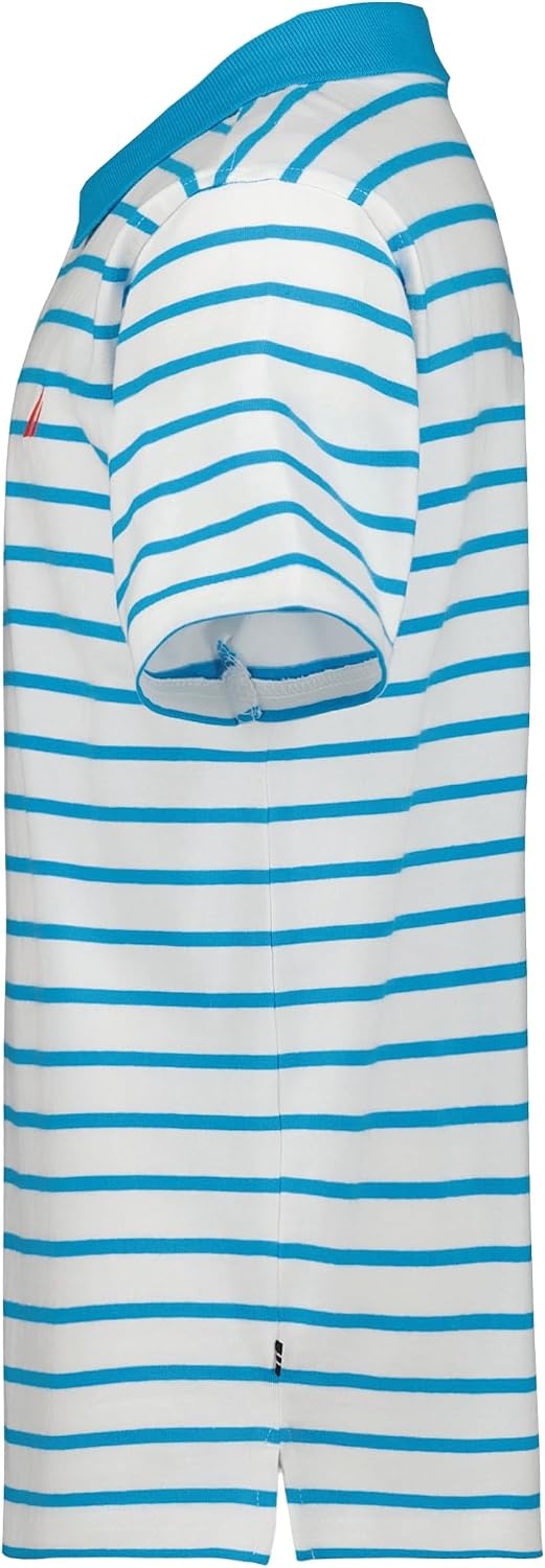 image:imageNautica Boys Short Sleeve Fashion Polo Button Closure Soft amp ComfortableCoast Stripe Hawiian Ocean