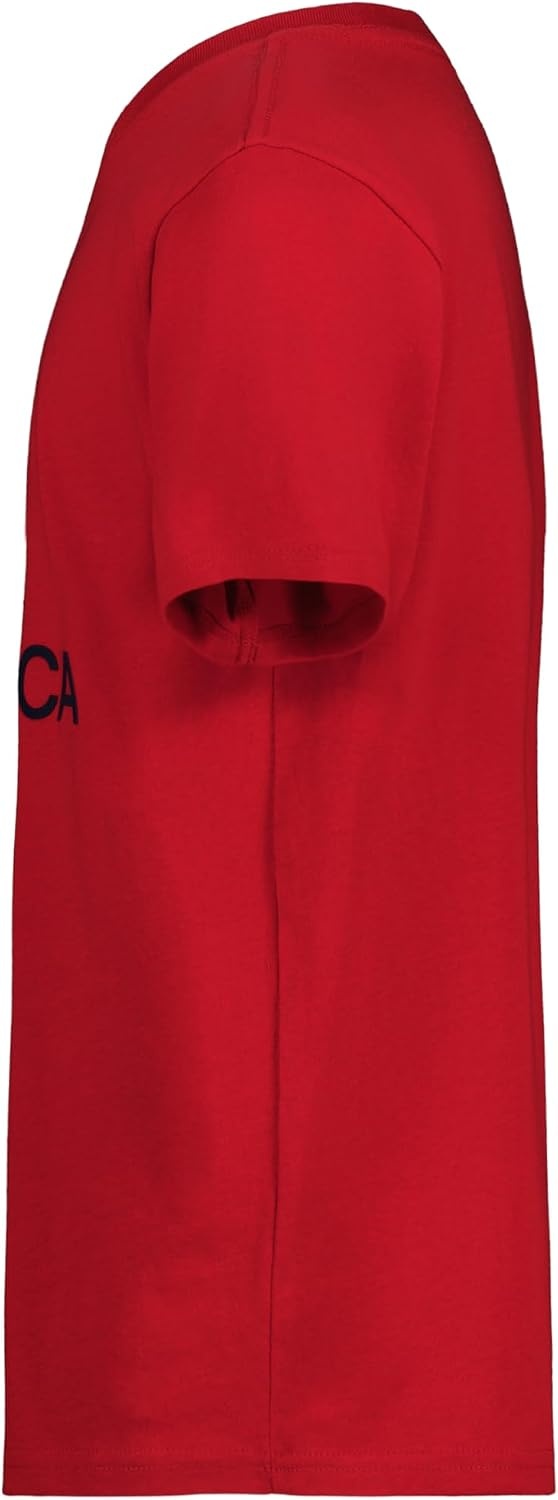 image:imageNautica Boys Short Sleeve JClass Logo Crew Neck TShirt Soft Comfortable Relaxed FitJclass Carmine