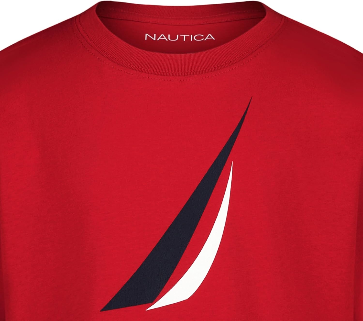 image:imageNautica Boys Short Sleeve JClass Logo Crew Neck TShirt Soft Comfortable Relaxed FitJclass Carmine