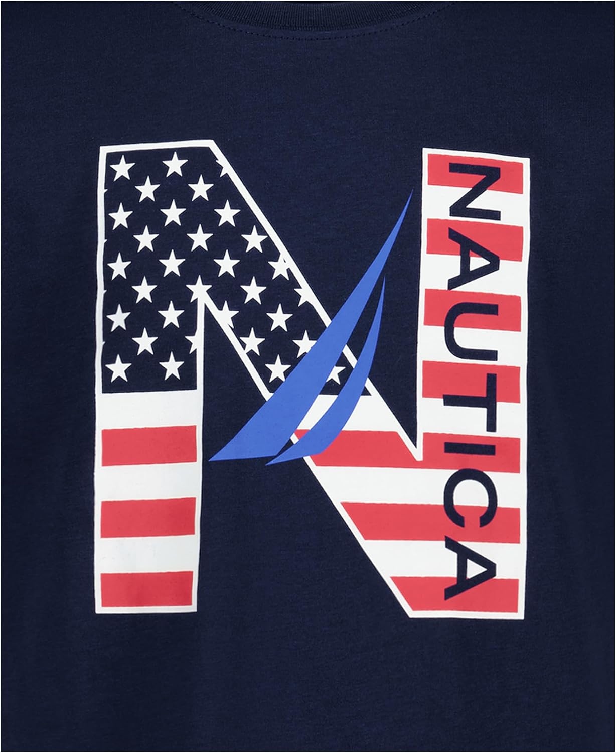 image:imageNautica Boys Short Sleeve JClass Logo Crew Neck TShirt Soft Comfortable Relaxed FitLarge N Flag Blueprint