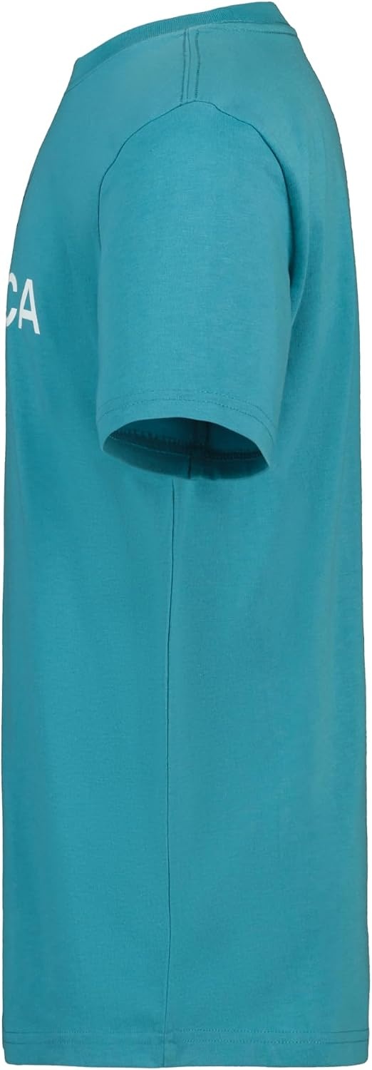 image:imageNautica Boys Short Sleeve JClass Logo Crew Neck TShirt Soft Comfortable Relaxed FitMesh Larkspur