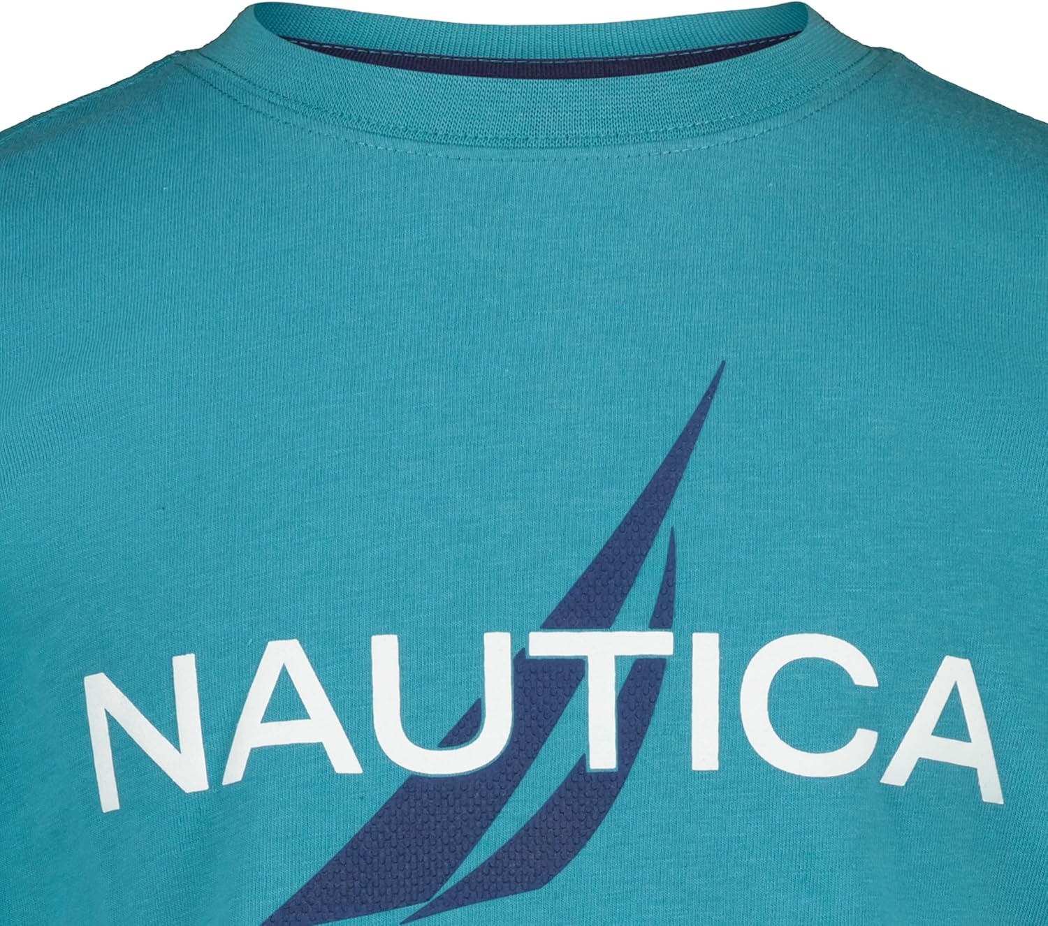 image:imageNautica Boys Short Sleeve JClass Logo Crew Neck TShirt Soft Comfortable Relaxed FitMesh Larkspur