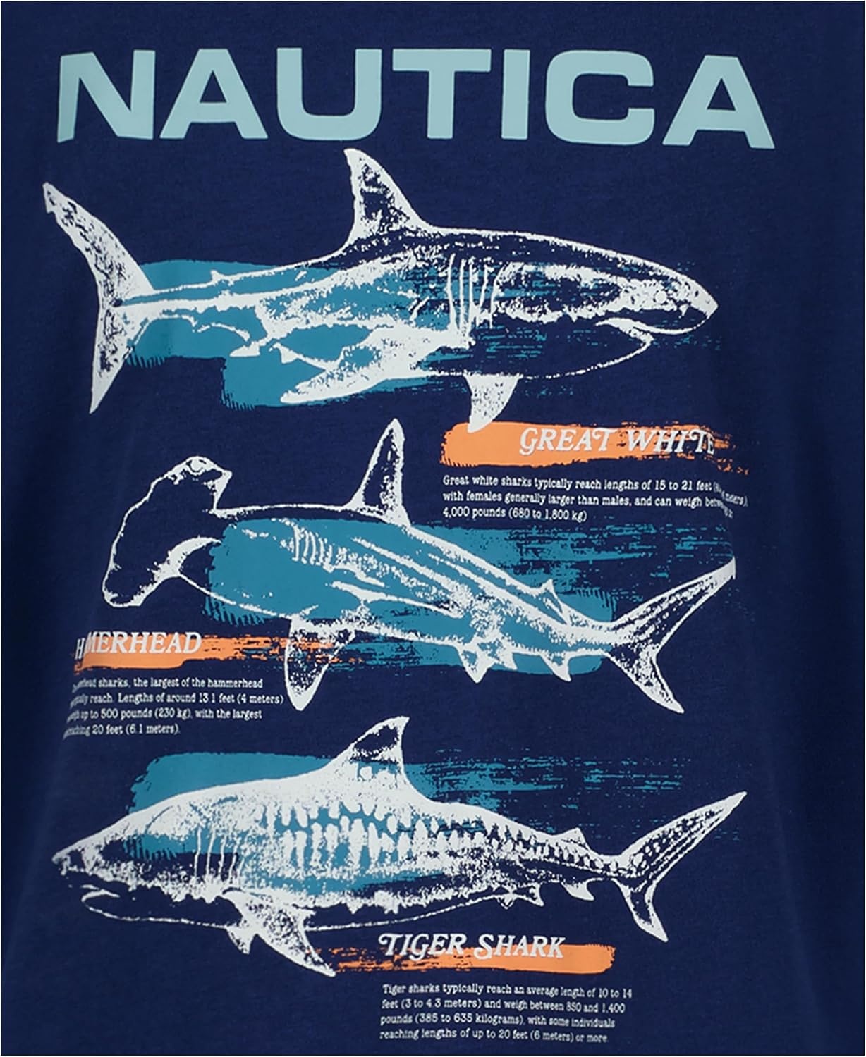 image:imageNautica Boys Short Sleeve JClass Logo Crew Neck TShirt Soft Comfortable Relaxed FitShark Map Estate Blue