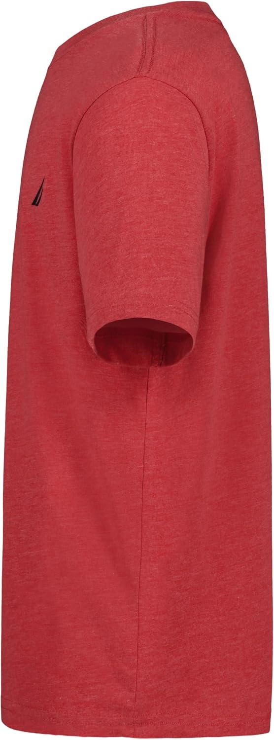 image:imageNautica Boys Short Sleeve Solid Crew Neck TShirt Soft Comfortable Relaxed FitCarmine Heather