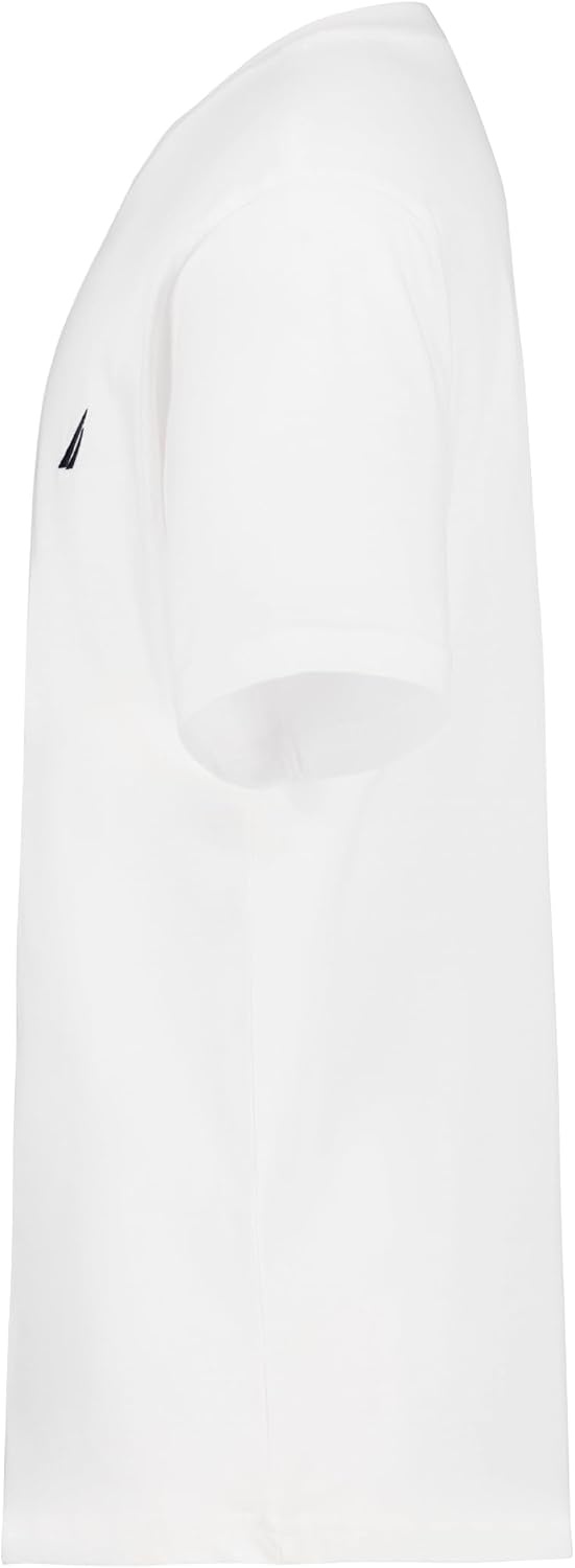 image:imageNautica Boys Short Sleeve Solid VNeck TShirt Soft Comfortable Relaxed FitWhite