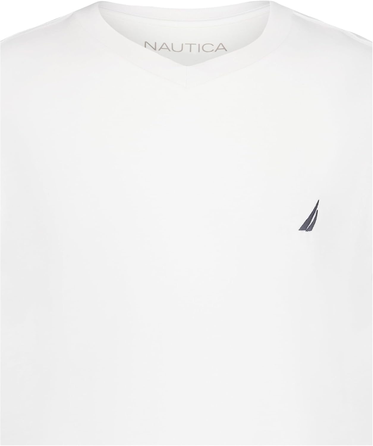 image:imageNautica Boys Short Sleeve Solid VNeck TShirt Soft Comfortable Relaxed FitWhite