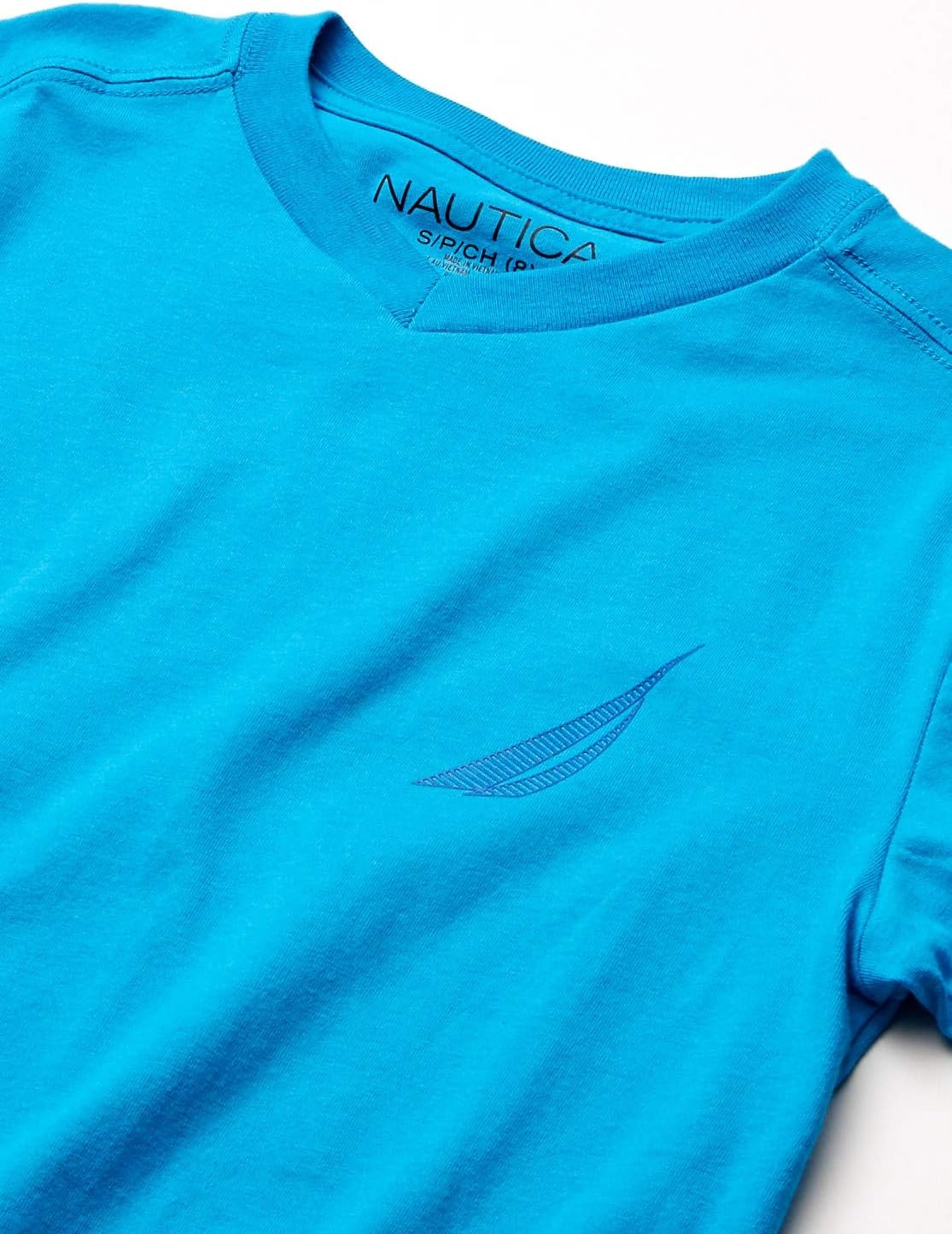 image:imageNautica Boys Short Sleeve Solid VNeck TShirtCurrent Ocean Ca76