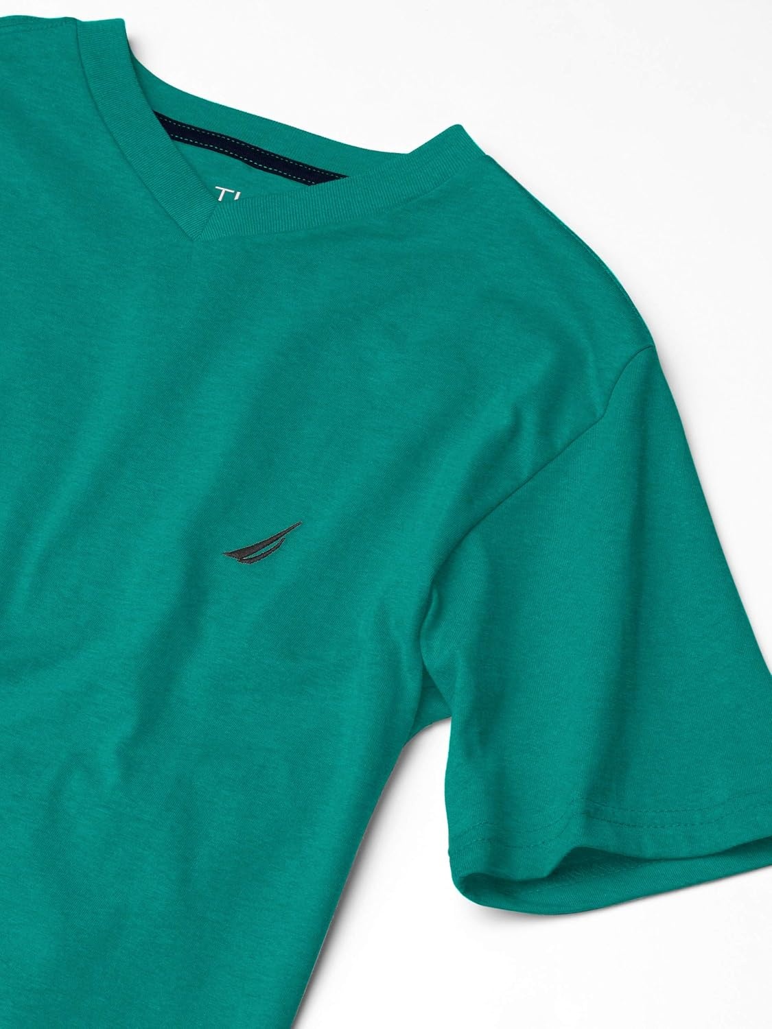 image:imageNautica Boys Short Sleeve Solid VNeck TShirtSolid Green Da03