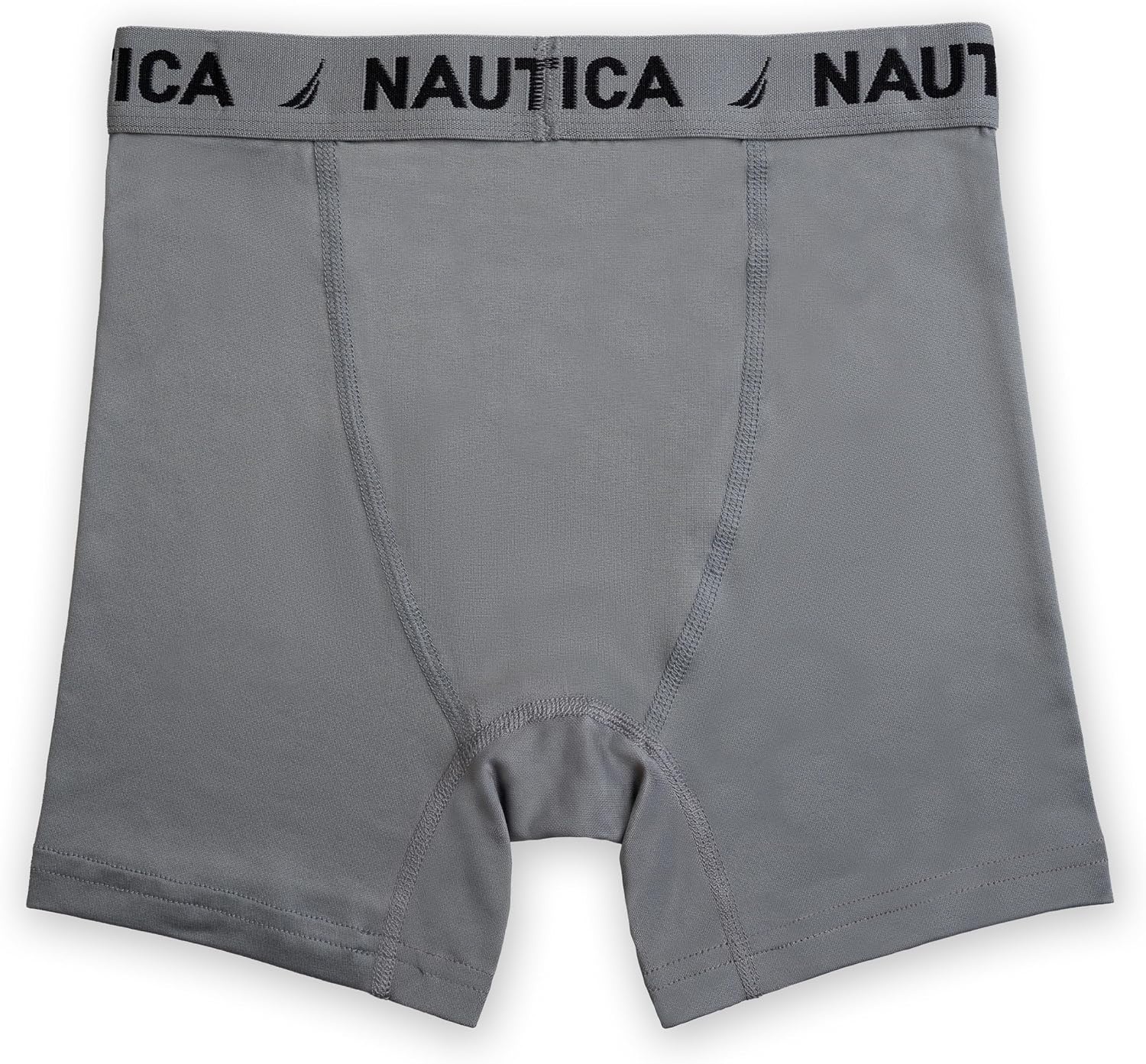 image:imageNautica Boys Stretch Performance Boxer Briefs 36 Pack Breathable Underwear for Boys 618Nt Cherry LogoElephantBlack