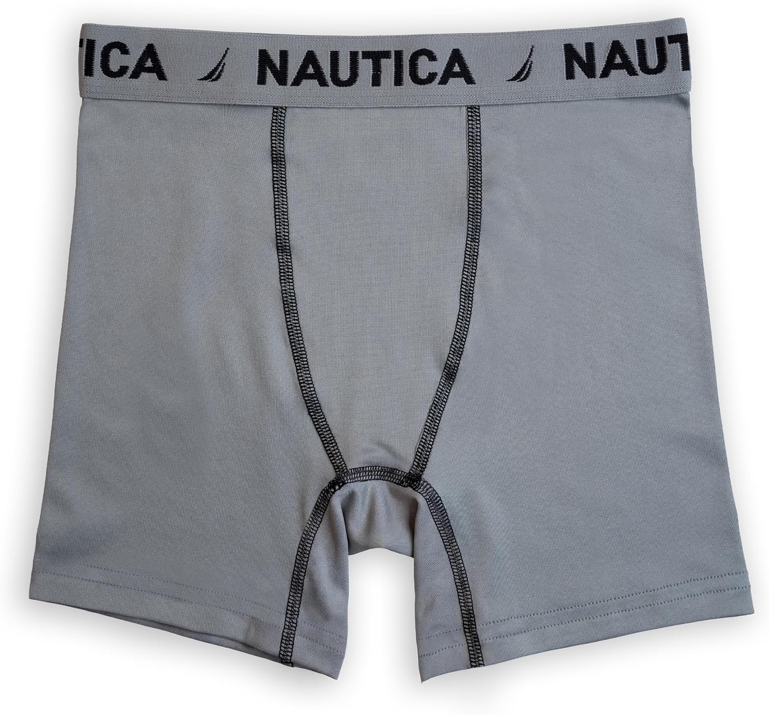 image:imageNautica Boys Stretch Performance Boxer Briefs 36 Pack Breathable Underwear for Boys 618Nt Cherry LogoElephantBlack
