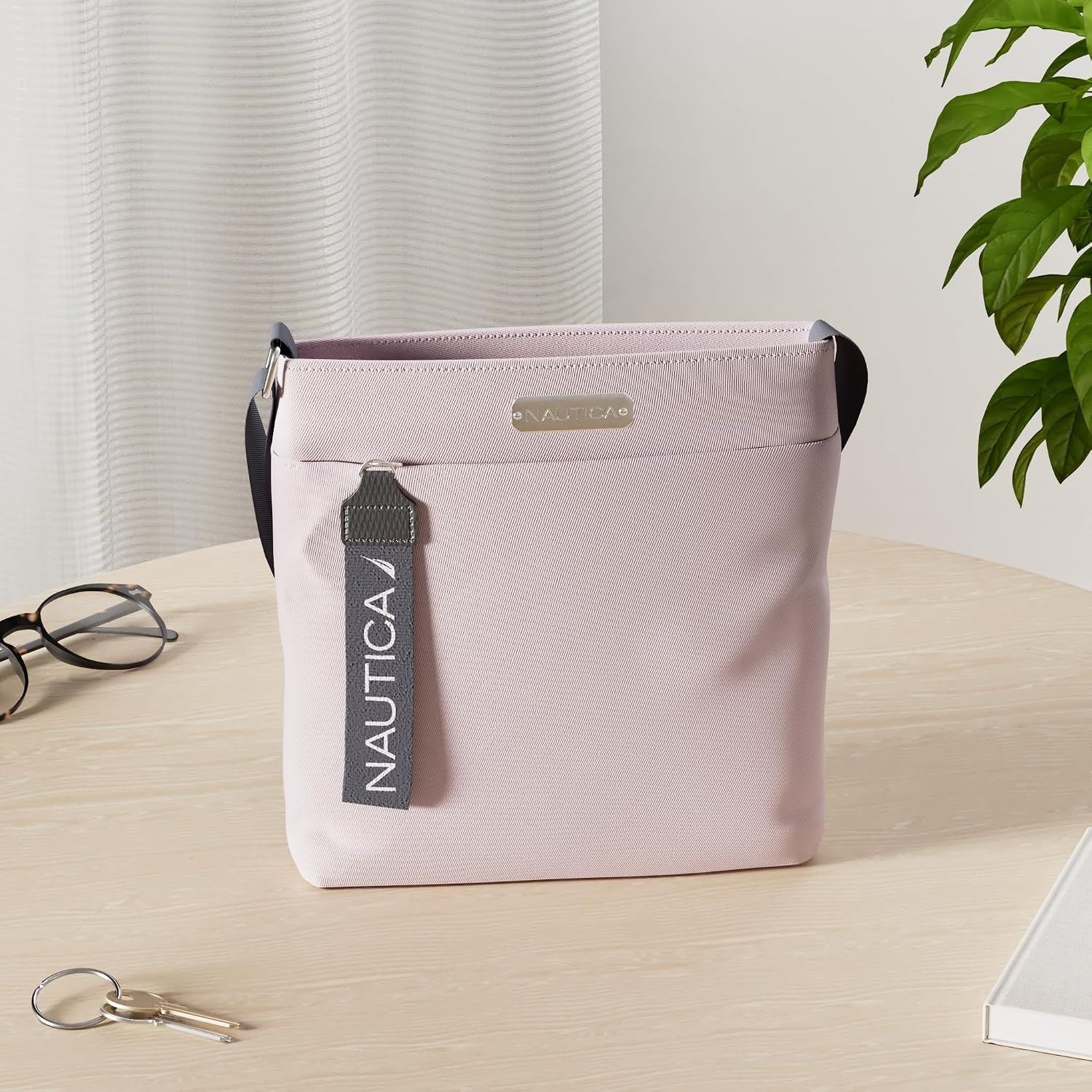 image:imageNautica Diver Nylon Small Womens Crossbody Bag Purse with Adjustable Shoulder StrapLilac Rose