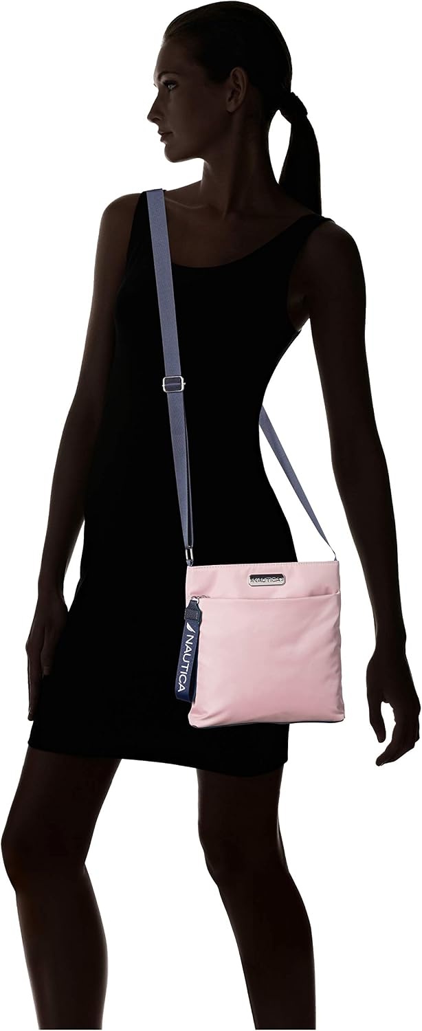 image:imageNautica Diver Nylon Small Womens Crossbody Bag Purse with Adjustable Shoulder StrapLilac Rose