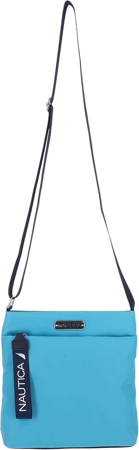 image:imageNautica Diver Nylon Small Womens Crossbody Bag Purse with Adjustable Shoulder StrapScuba Blue