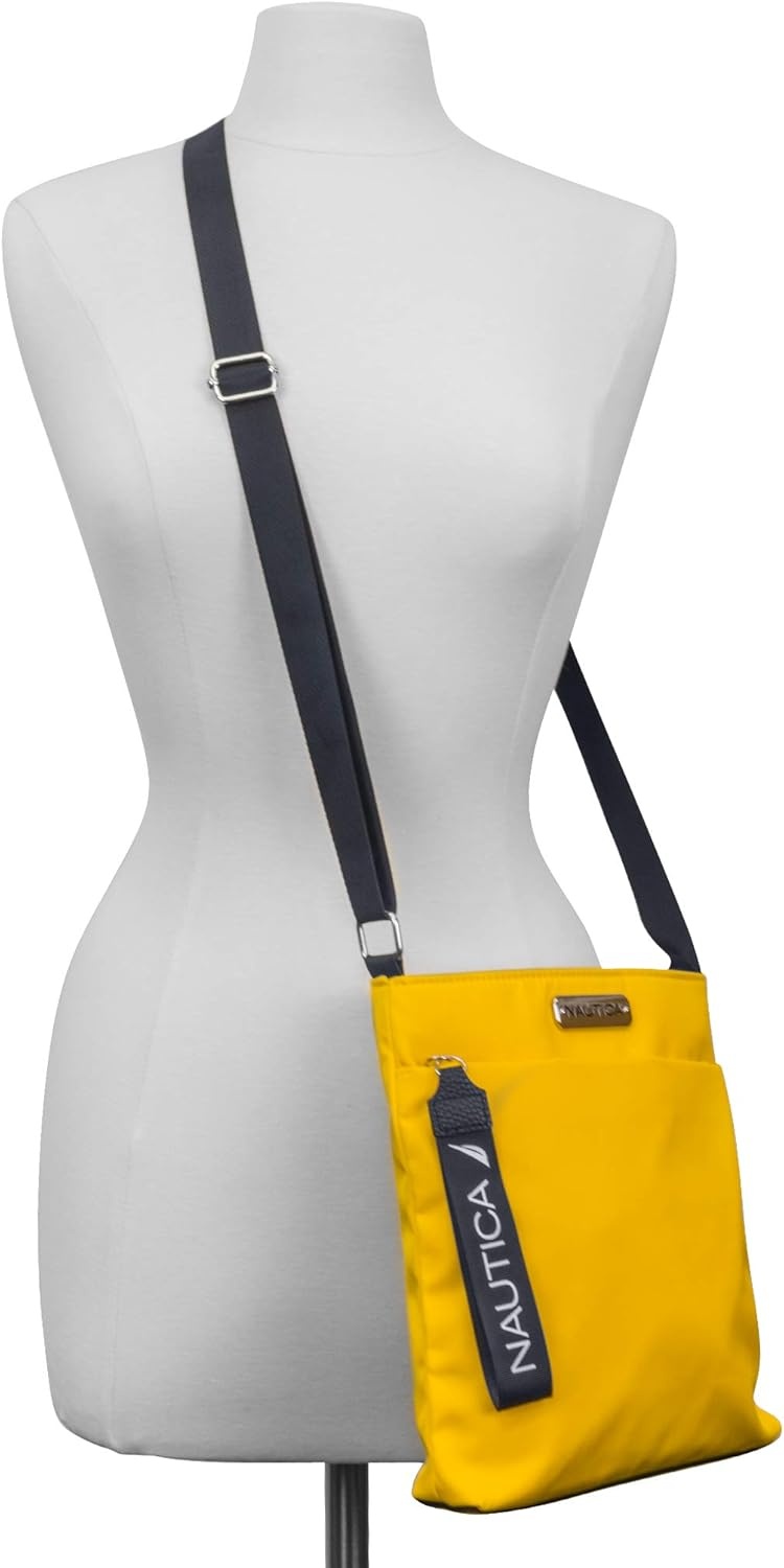 image:imageNautica Diver Nylon Small Womens Crossbody Bag Purse with Adjustable Shoulder StrapSunny Yellow