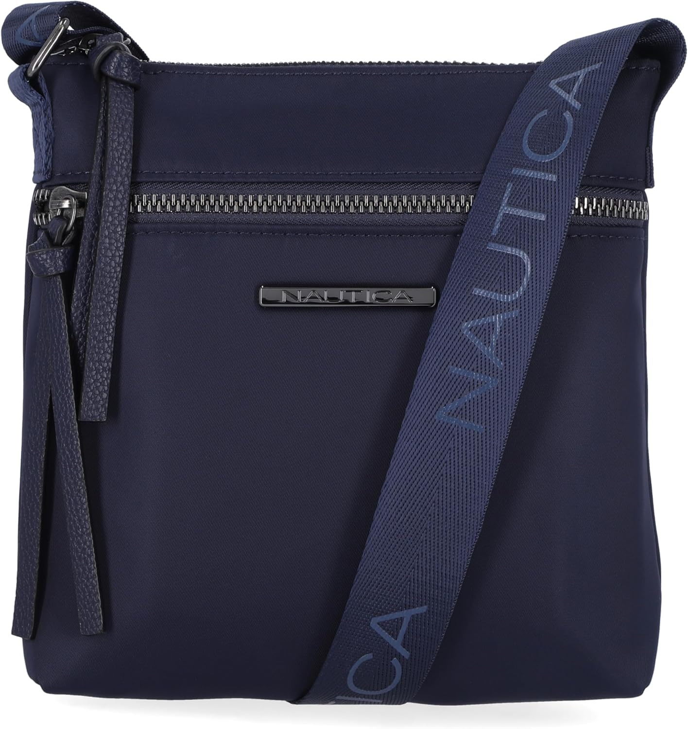 image:imageNautica Diver Nylon Small Womens Crossbody Bag Purse with Adjustable Shoulder StrapZipper Up Indigo