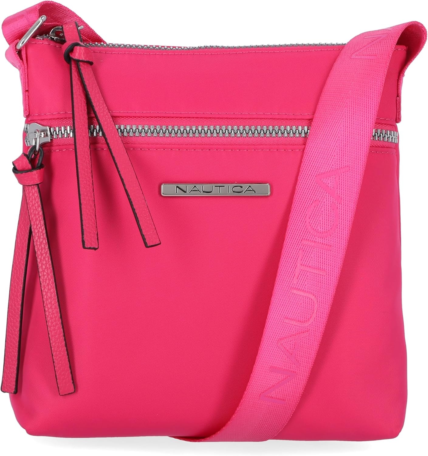 image:imageNautica Diver Nylon Small Womens Crossbody Bag Purse with Adjustable Shoulder StrapZipper Up Raspberry