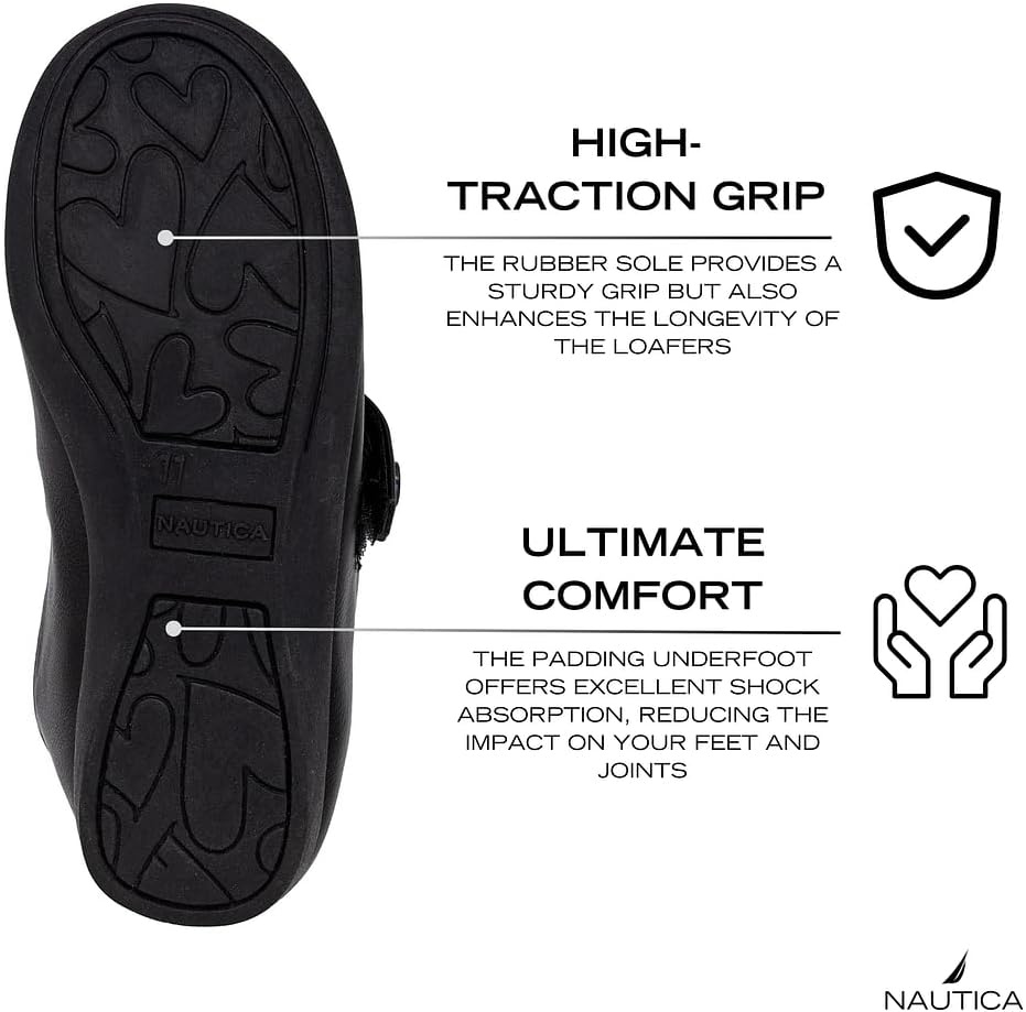 image:imageNautica Girls Dress Slip On Ballerina Flats Mary Jane Ballet Fashion Shoes for Toddlers Little Kids and Big Kids Lightweight amp ComfortableBlack Doane