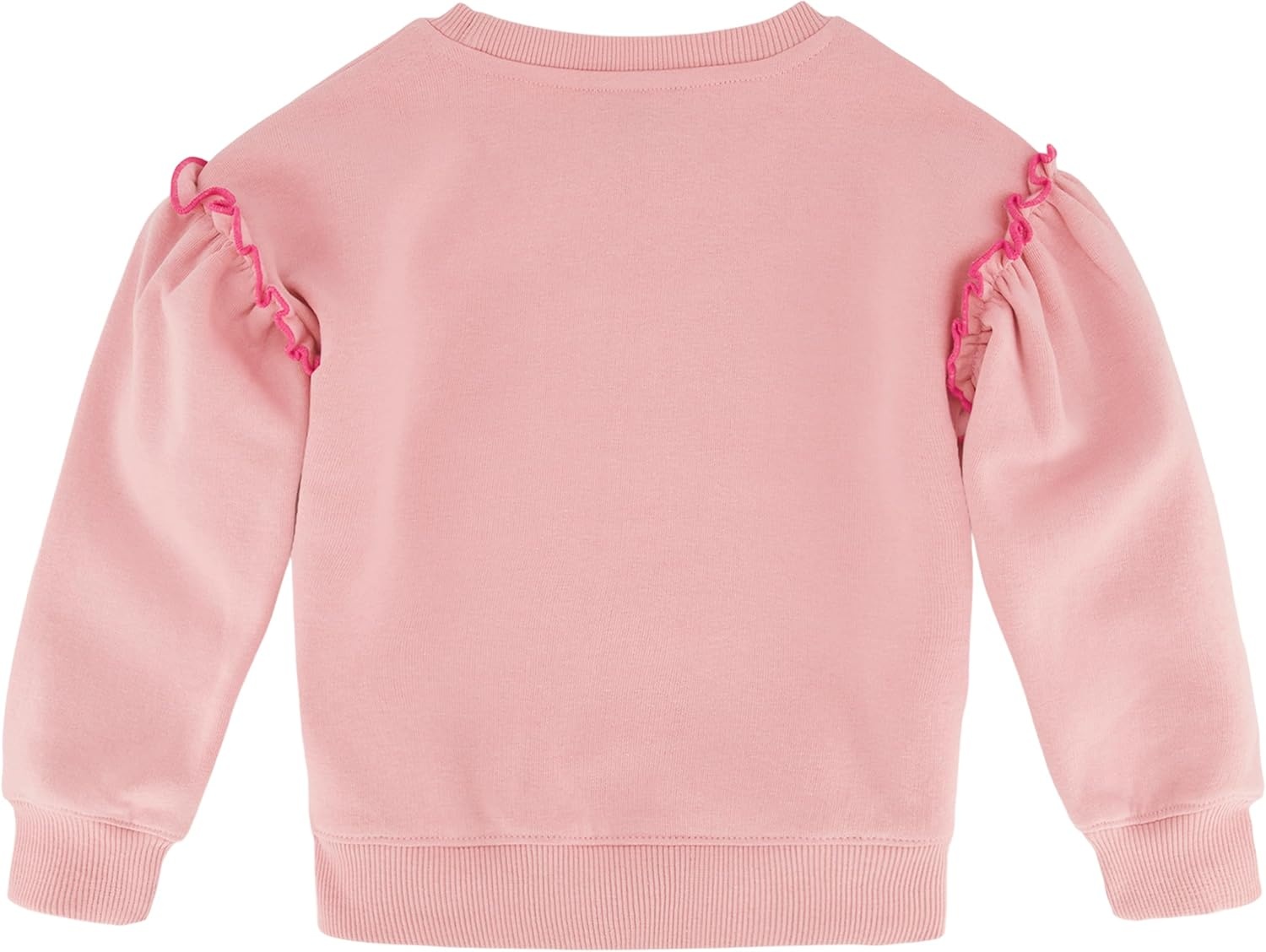 image:imageNautica Girls Fleece Popover Crewneck SweatshirtPink Dolphin Star