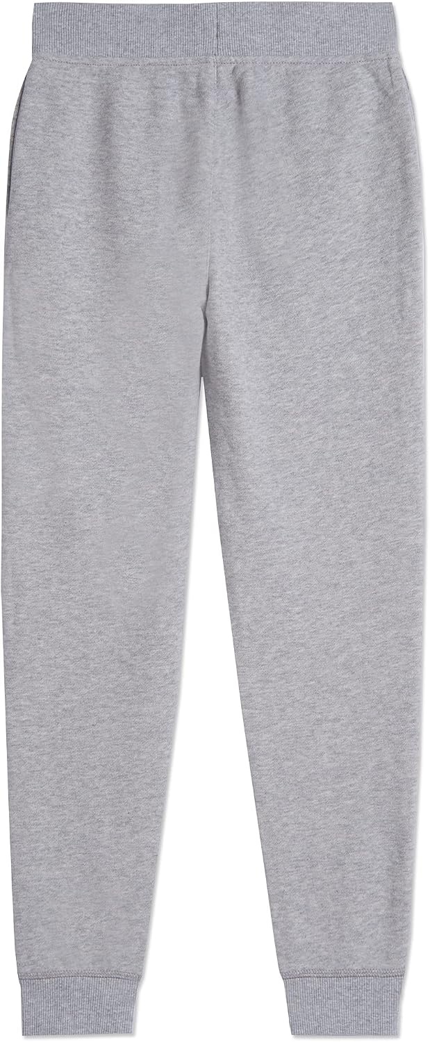 image:imageNautica Girls Fleece Sweatpants Functional Pockets Elastic Waistband amp Drawstring ClosureGrey Heather