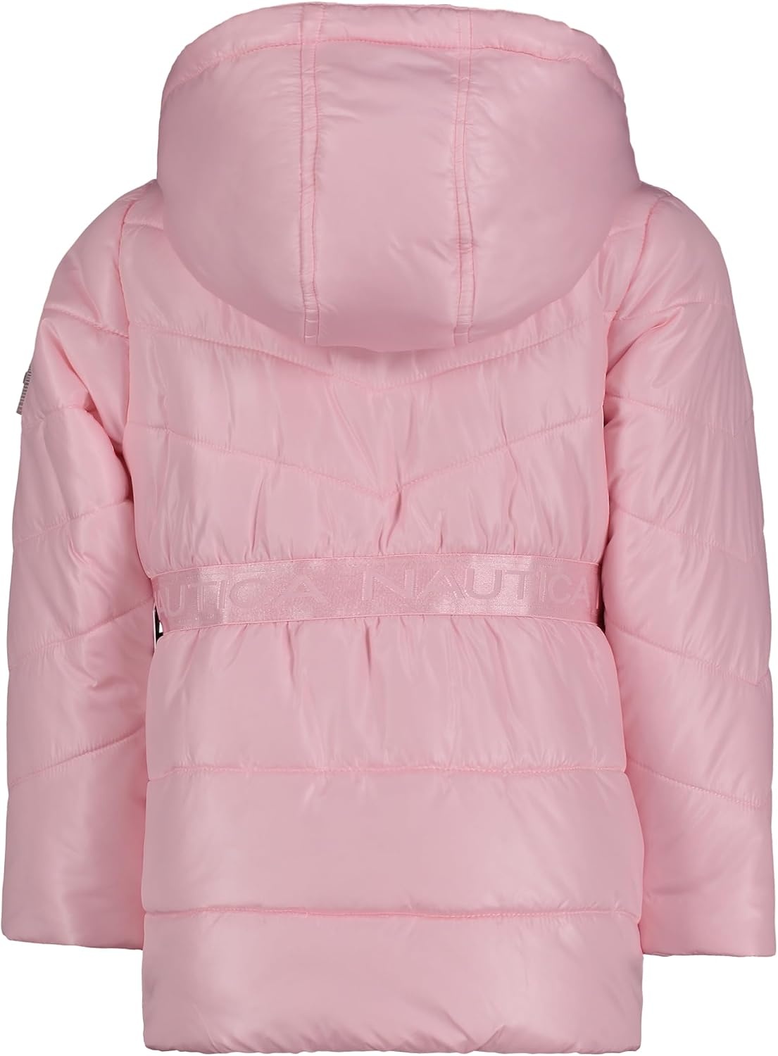 image:imageNautica Girls Heavyweight Hooded Winter Puffer Coat With Full Length ZipperPink Sparkle