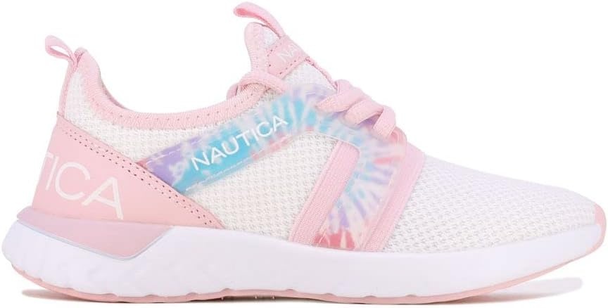 image:imageNautica Girls Kids Sneakers Athletic Fashion LaceUp Tennis Sports Running ShoesBig Kid Little Kid ToddlerPink White Tie Dyeparks