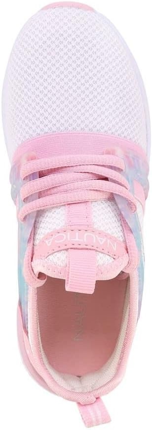 image:imageNautica Girls Kids Sneakers Athletic Fashion LaceUp Tennis Sports Running ShoesBig Kid Little Kid ToddlerPink White Tie Dyeparks