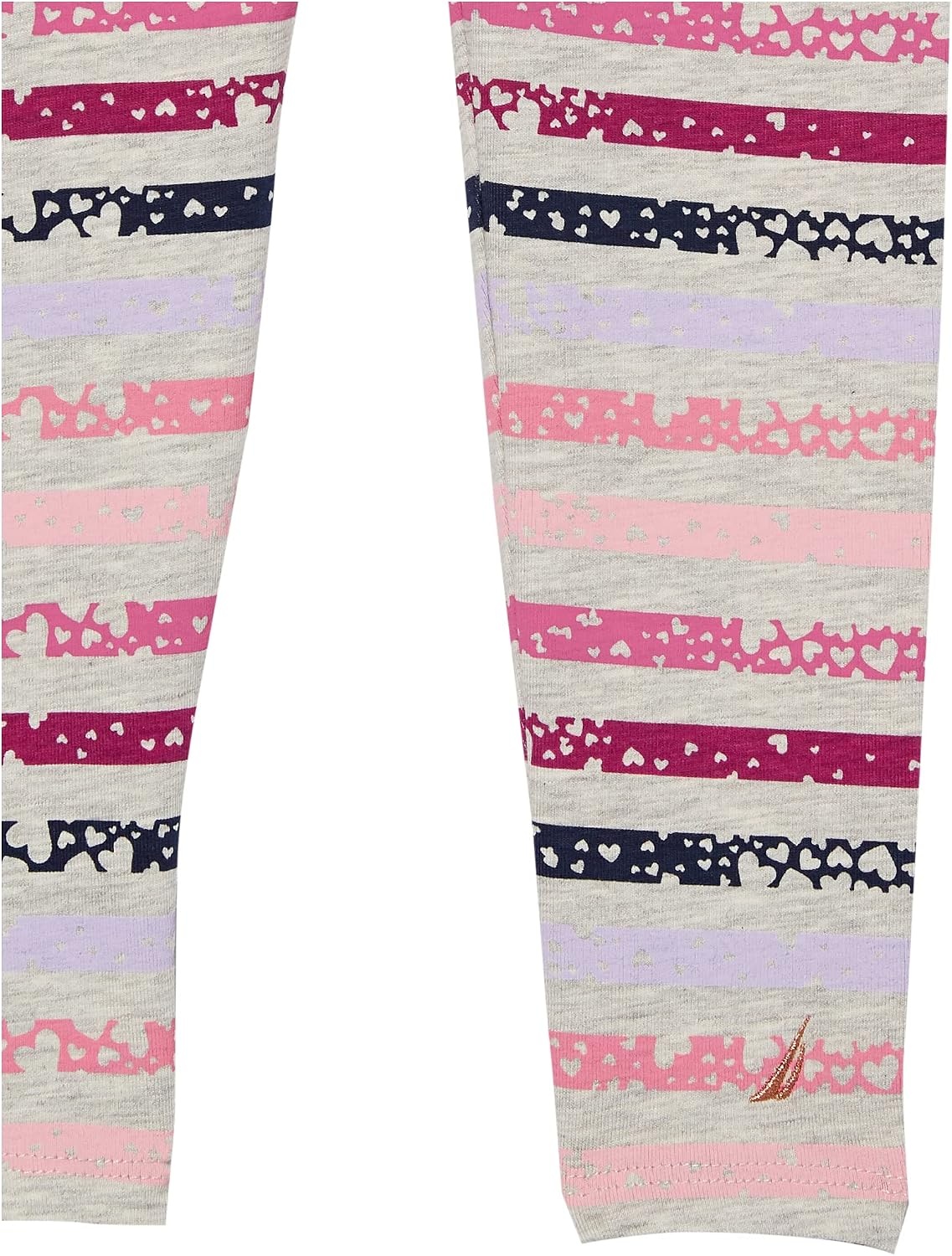 image:imageNautica Girls Leggings Full Length Pullon Stretch Pants with Elastic Waistband amp Logo DetailOatmeal Multi