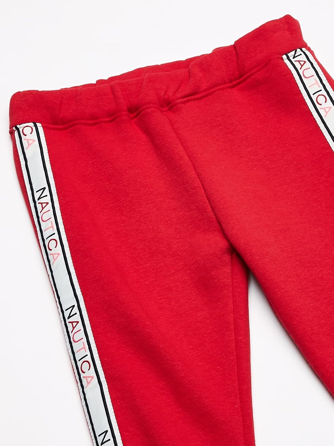 image:imageNautica Girls Logo Sweatpants Fleece Joggers with Ribbed Cuffs amp Functional Side PocketsRed 5003