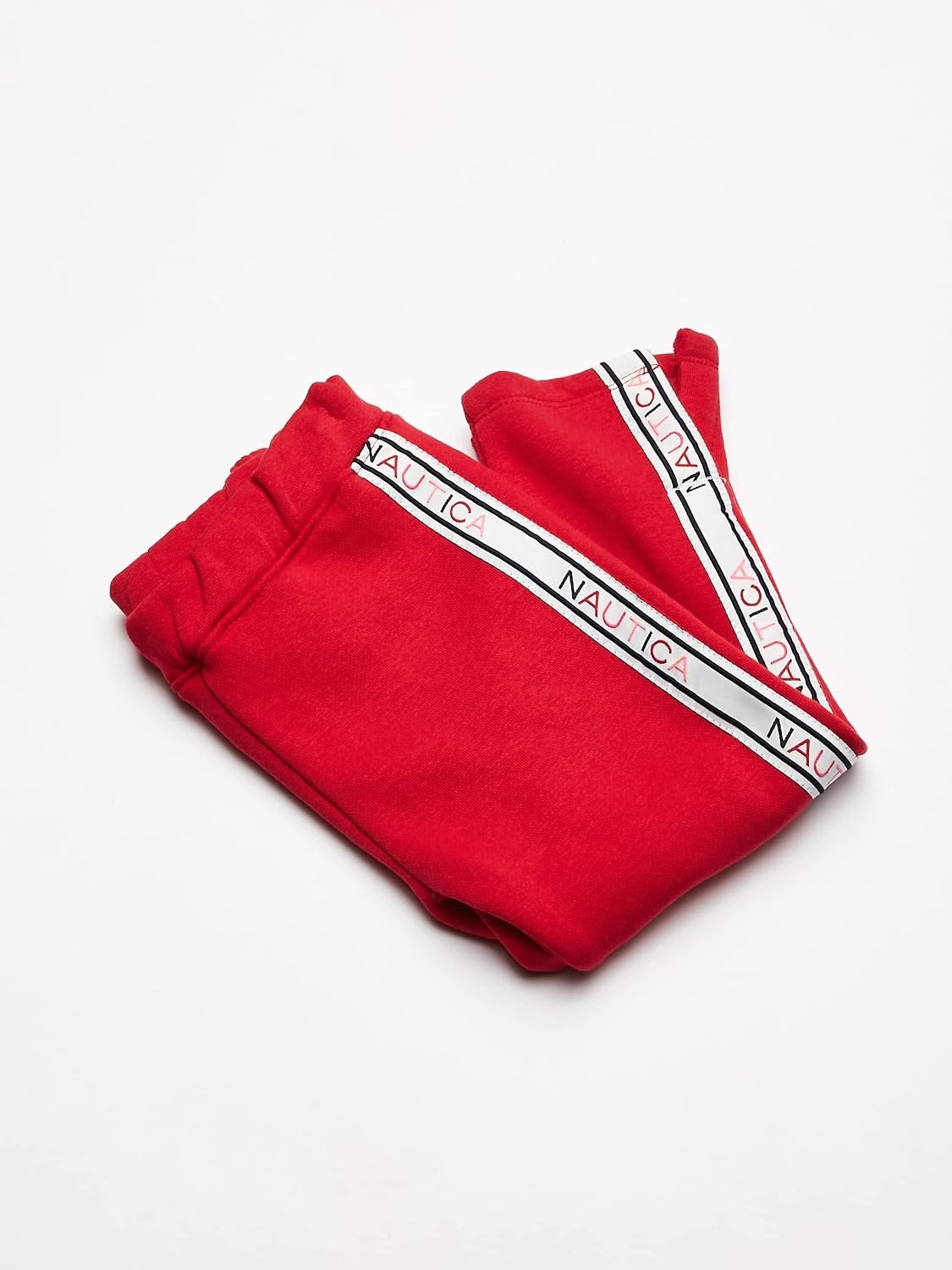 image:imageNautica Girls Logo Sweatpants Fleece Joggers with Ribbed Cuffs amp Functional Side PocketsRed 5003