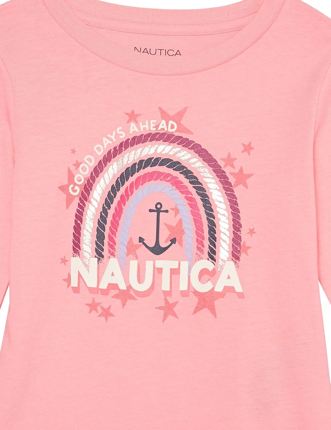 image:imageNautica Girls Long Sleeve Graphic TShirtConch Shell