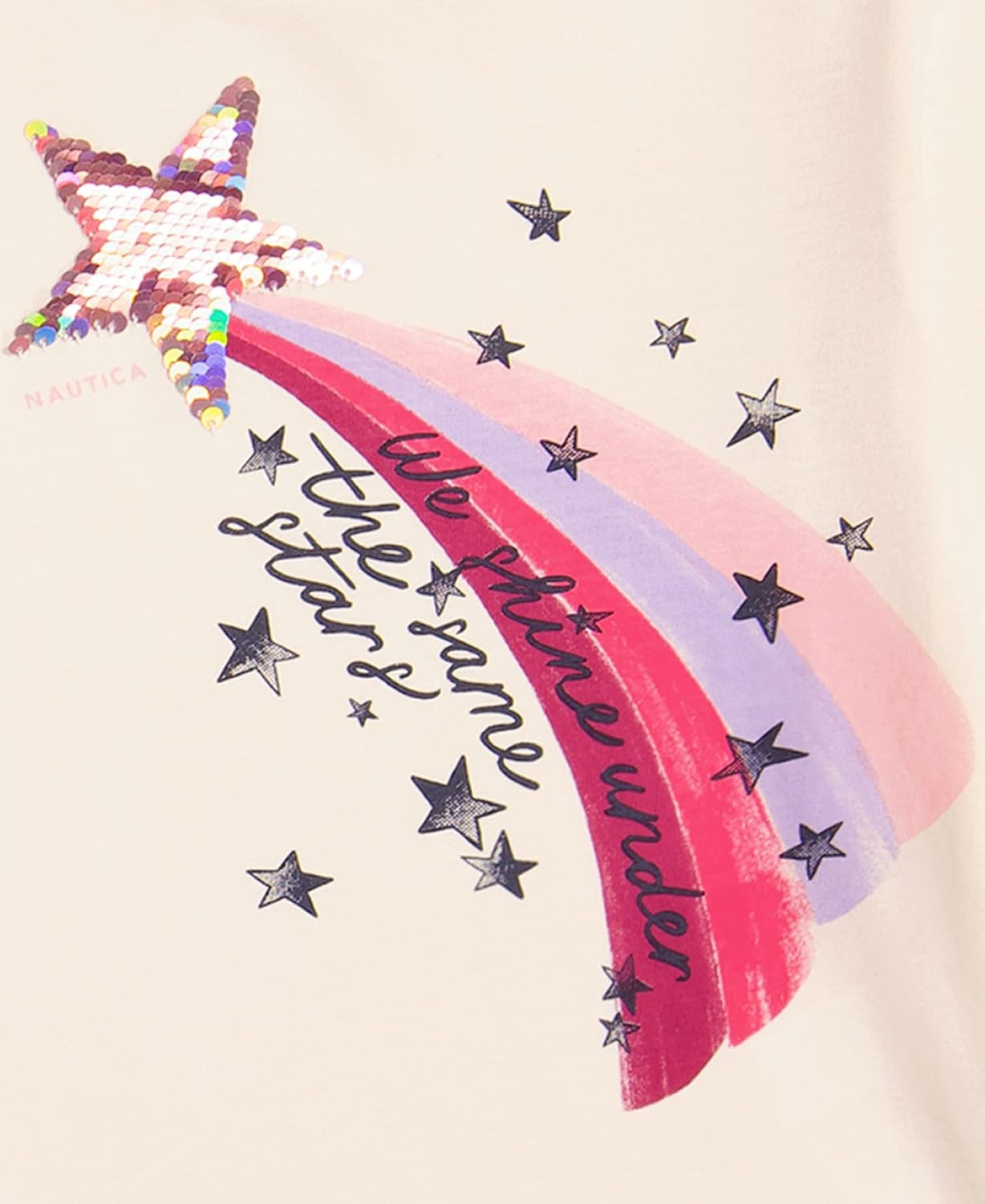 image:imageNautica Girls Long Sleeve Graphic TShirtEggnog We Shine