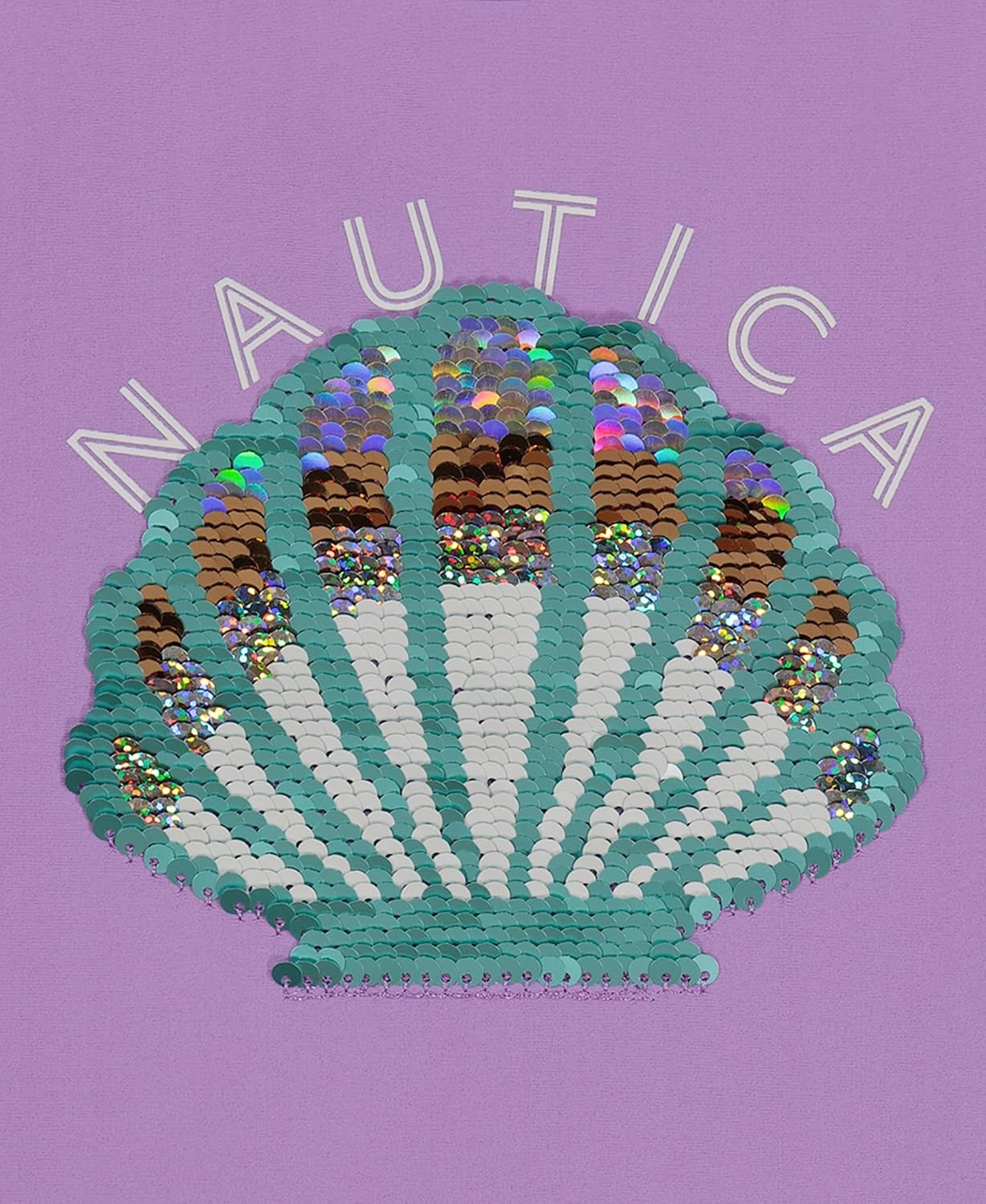 image:imageNautica Girls OnePiece Swimsuit with UPF 50 Sun Protection Quick Drying Bathing SuitLavendula Seashell Sequin