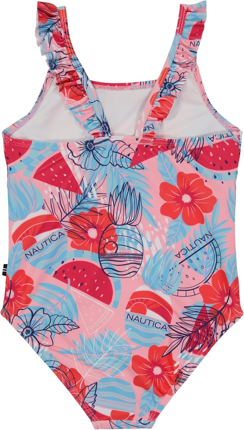 image:imageNautica Girls OnePiece Swimsuit with UPF 50 Sun Protection Quick Drying Bathing SuitPrism Pink