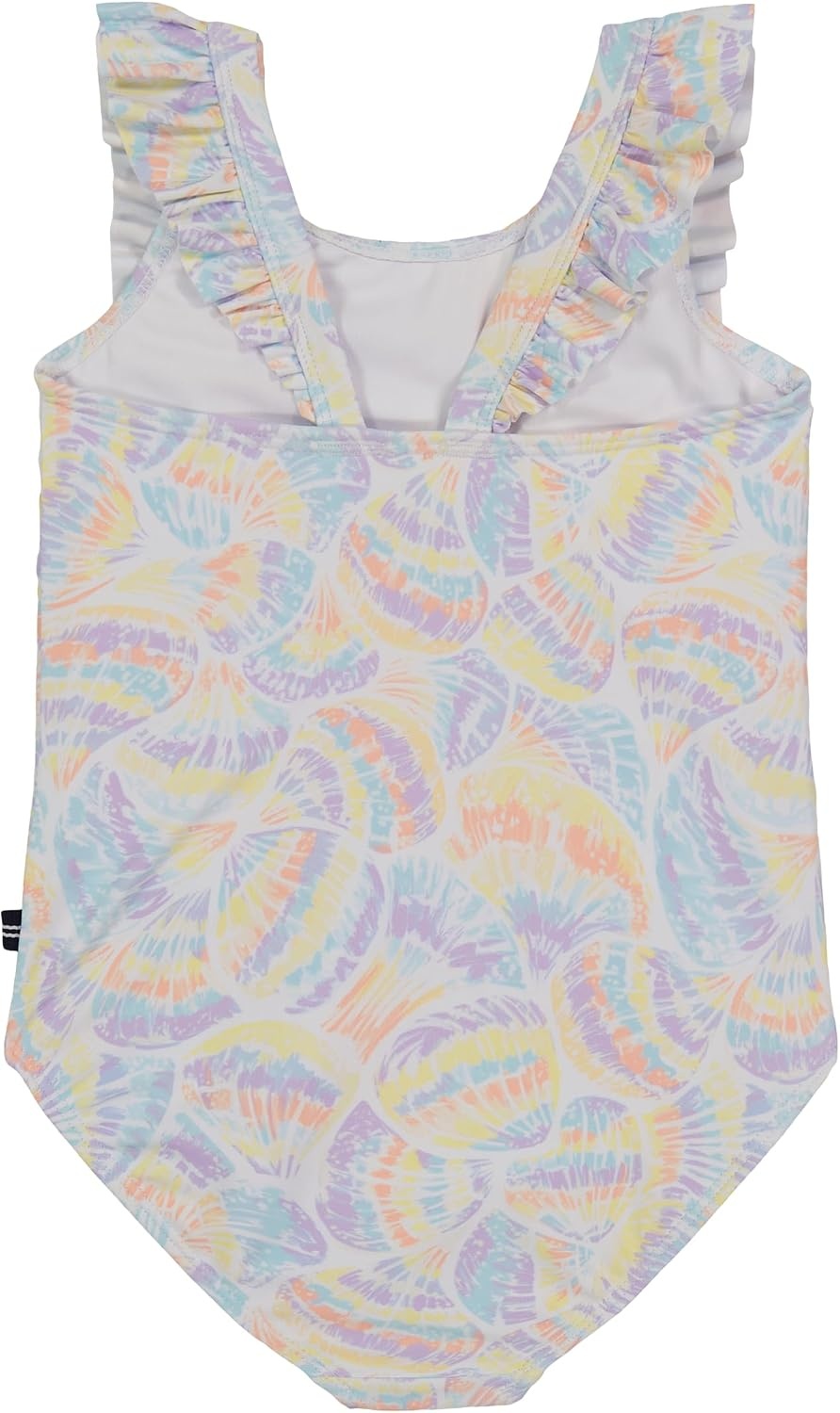 image:imageNautica Girls OnePiece Swimsuit with UPF 50 Sun Protection Quick Drying Bathing SuitWhite Shell Ruffle