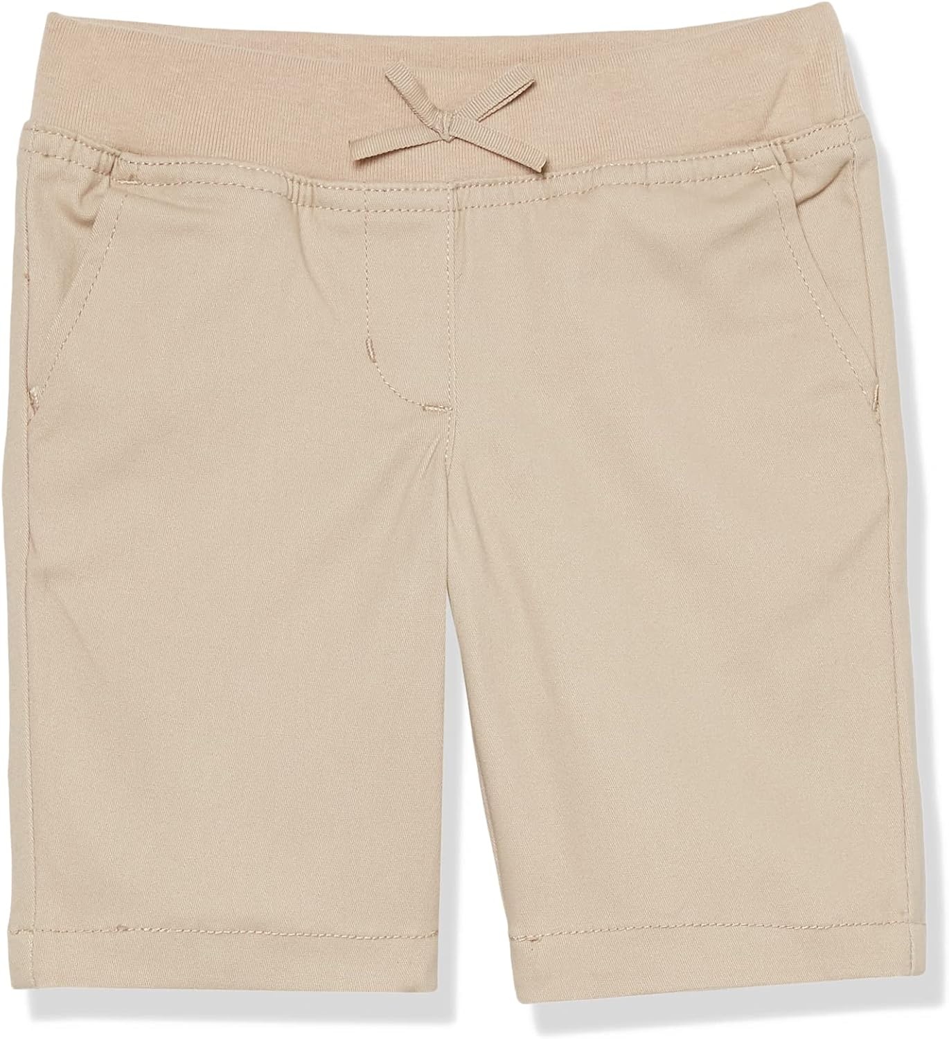 image:imageNautica Girls School Uniform Bermuda Shorts Pullon Fit Stretchy Material Functional PocketsKhaki Pullon