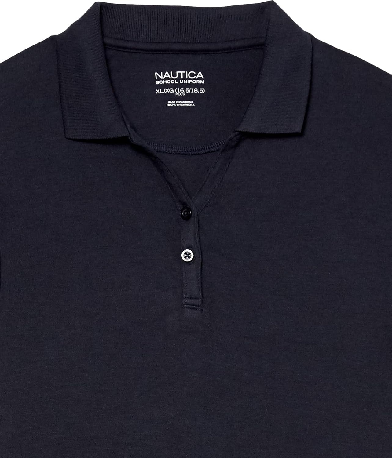 image:imageNautica Girls School Uniform Short Sleeve Polo DressNavyHighlow