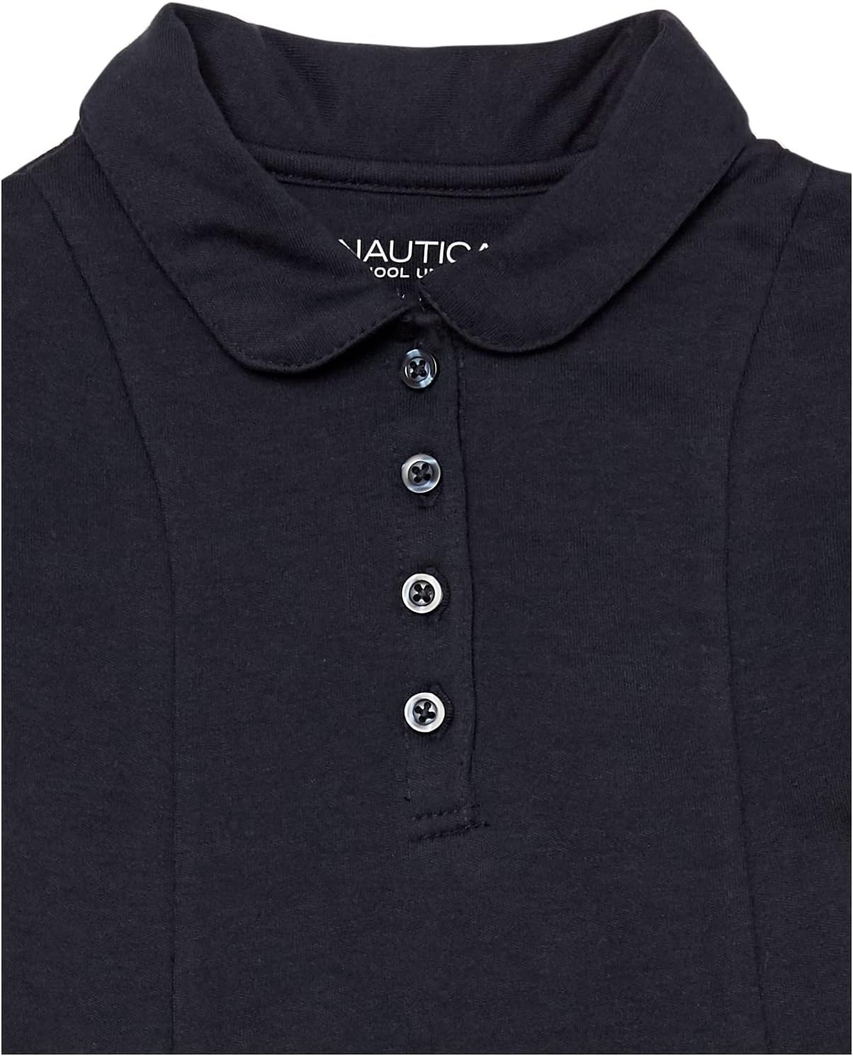 image:imageNautica Girls School Uniform Short Sleeve Polo DressNavyPrincess Seam