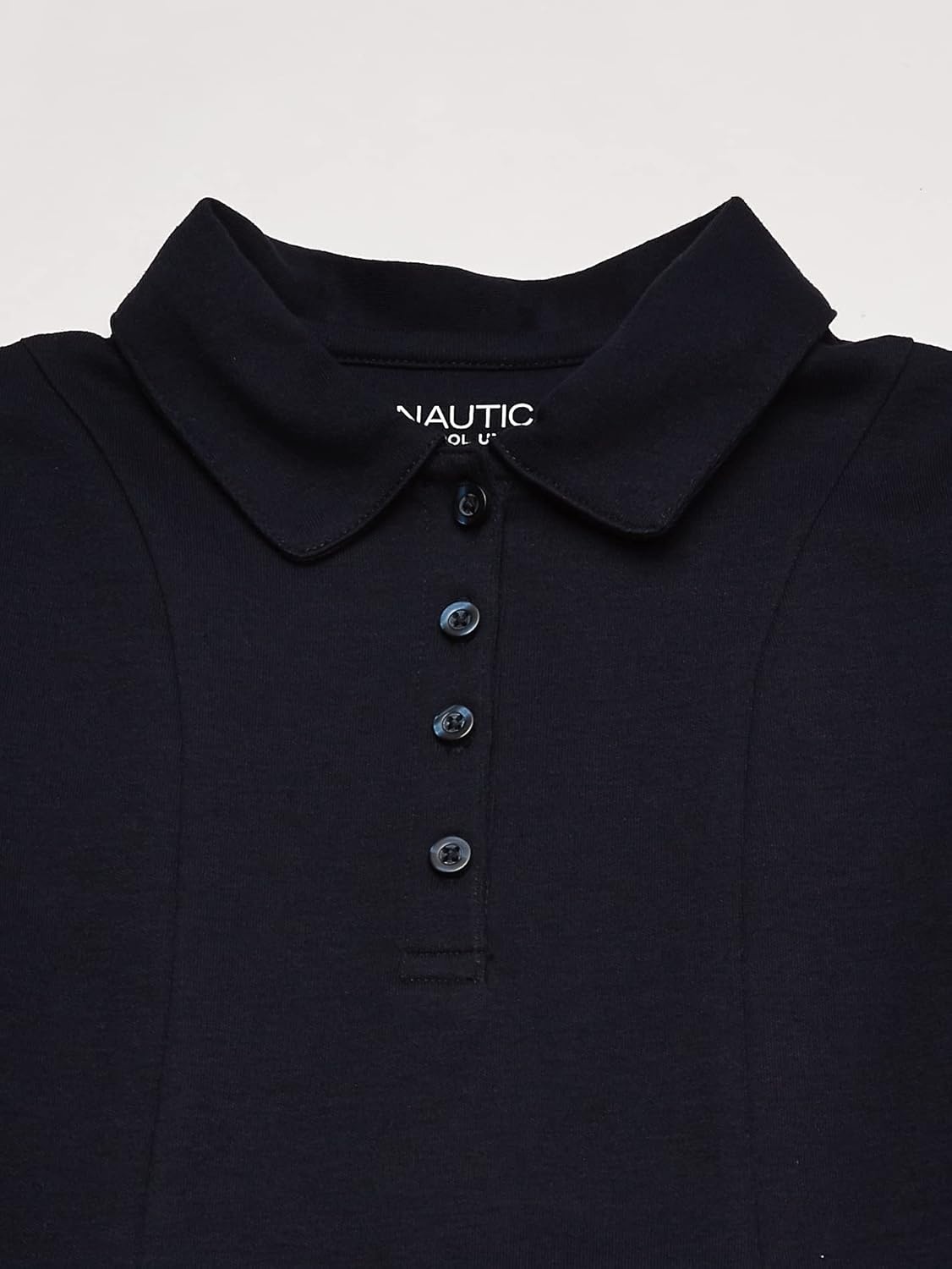 image:imageNautica Girls School Uniform Short Sleeve Polo DressNavyPrincess Seam