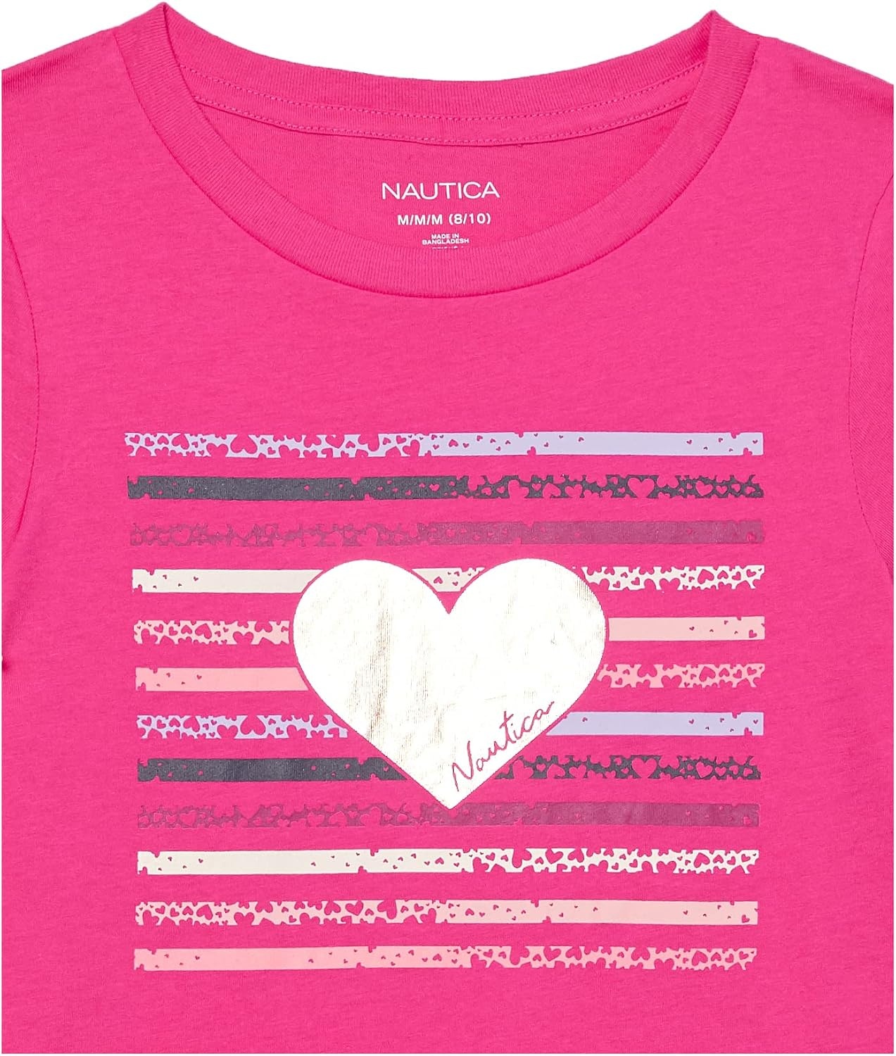 image:imageNautica Girls Short Sleeve TShirt with Fun Graphic Design Cotton Tee with Tagless InteriorBeetroot Heart