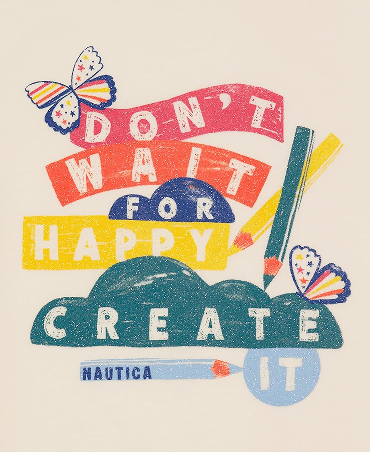 image:imageNautica Girls Short Sleeve TShirt with Fun Graphic Design Cotton Tee with Tagless InteriorEgret Happy