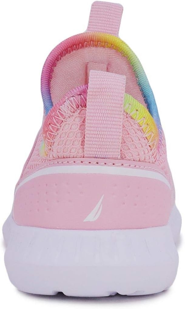 image:imageNautica Girls SlipOn Sneaker Athletic Running Kids Shoe for Walking Running Tennis and Sports ToddlerLittle KidAlois Peony Rainbow