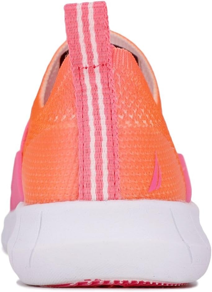 image:imageNautica Girls SlipOn Sneaker Athletic Running Kids Shoe for Walking Running Tennis and Sports ToddlerLittle KidNeon Rainbow