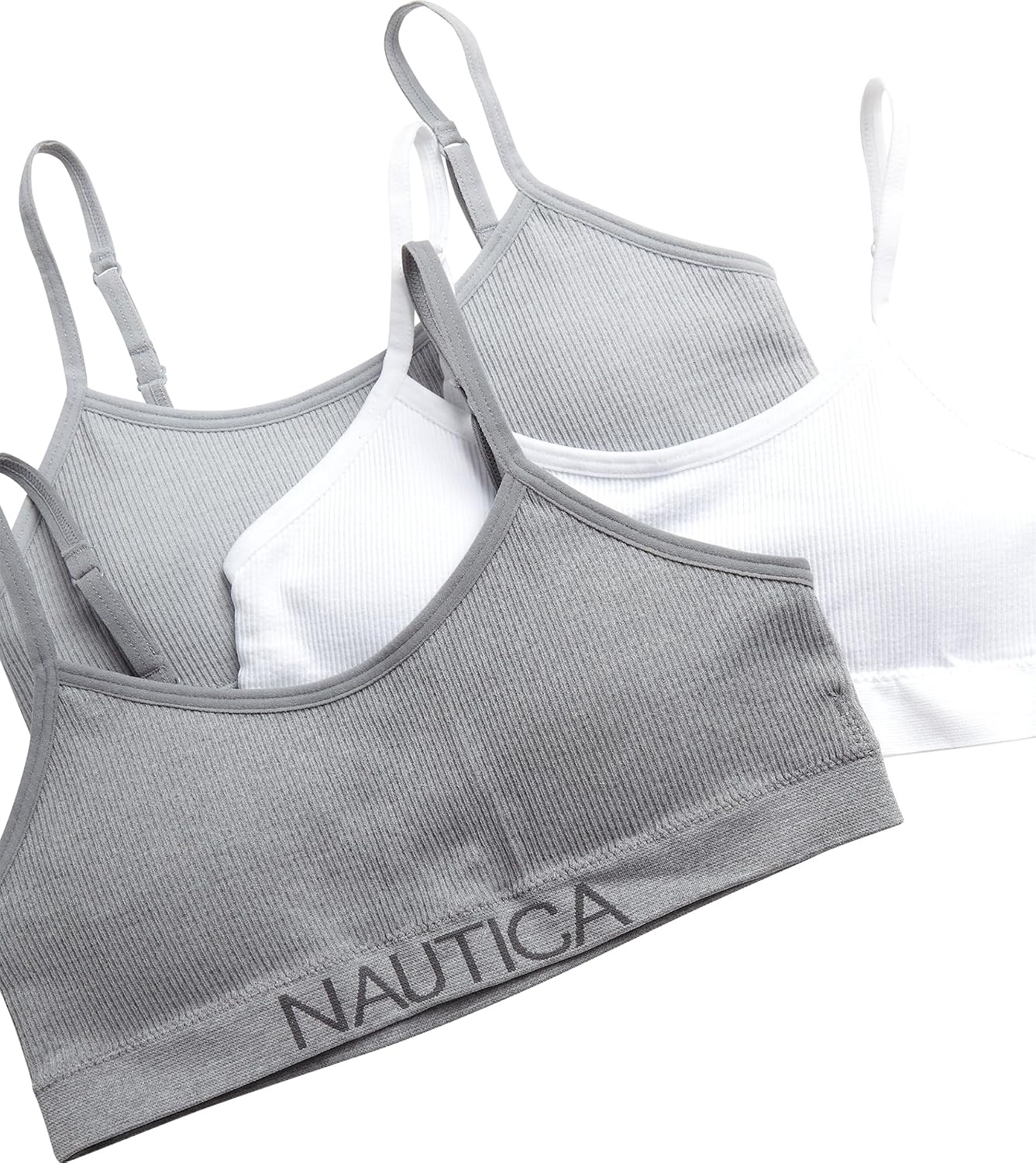 image:imageNautica Girls Training Bra 3 Pack6 Pack Seamless Padded Bralette Underwear for Girls with Removable Pads Sizes SXL