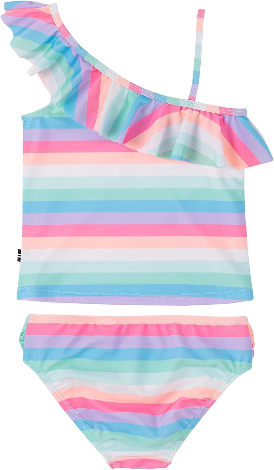 image:imageNautica Girls TwoPiece Bikini Swimsuit Set UPF 50 Sun Protection QuickDry Bathing SuitCarnation Stripe