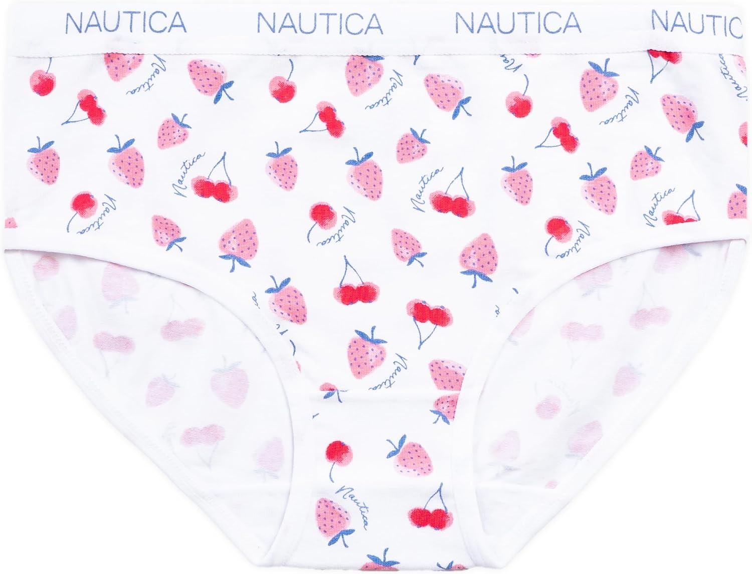 image:imageNautica Girls Underwear Briefs 5 Pack Comfort Stretch MidWaist Breathable Cotton Underwear Panties for Girls 412Light Heather GreyPinkStripePrint