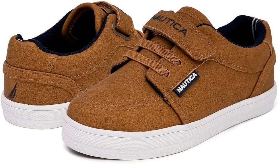 image:imageNautica Kids Adjustable Strap Shoes Comfortable Casual Sneakers for Boys and Girls Toddlers amp Little KidsLight Tan