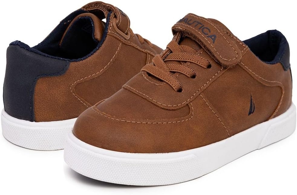 image:imageNautica Kids Adjustable Strap Shoes Comfortable Casual Sneakers for Boys and Girls Toddlers amp Little KidsTan